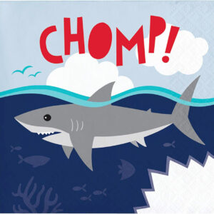 Set 16 servetele Rechin Chomp!, 25 x 25 cm