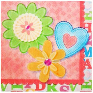 Set 20 servetele, Pastel Flowers