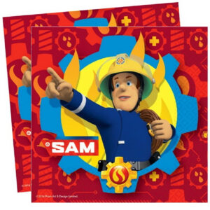 Set 20 servetele Pompier Sam, 33x33 cm