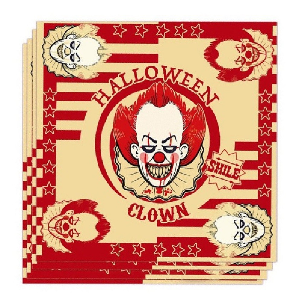Set 20 Servetele Scarry Clown, 33 x 33 cm