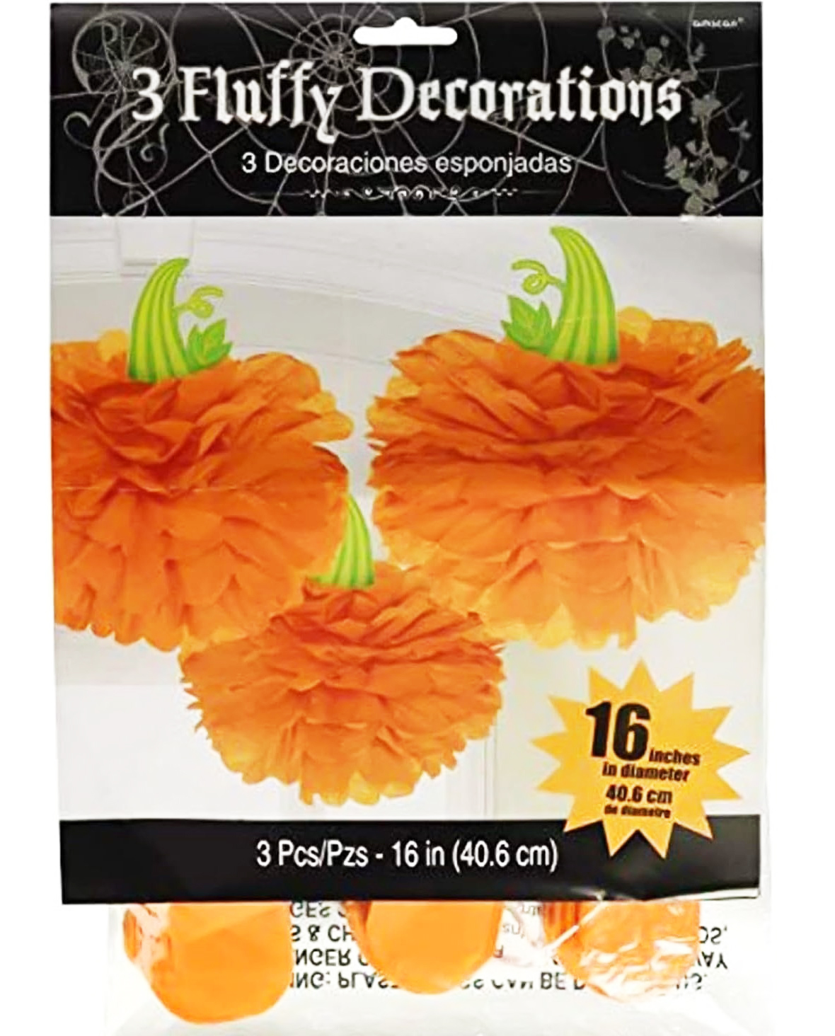 Set 3 decoratiuni, Dovleac, 40 cm - imagine 4