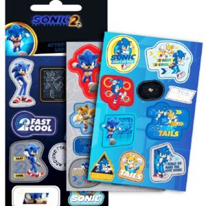 Set 3 folii autocolante, Ariciul Sonic si Tails