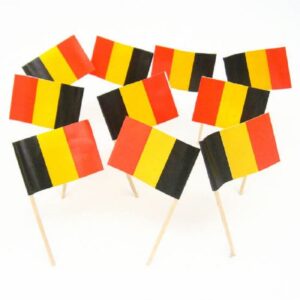Set 30 Scobitori Steag Belgia, 6,5 cm