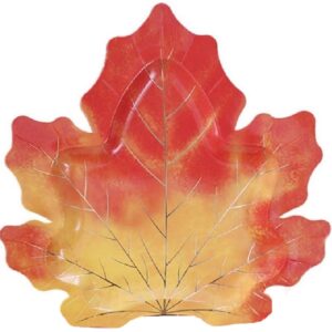 Set 5 farfurii forma Frunza Artar, 23,5 x 22,5 cm,