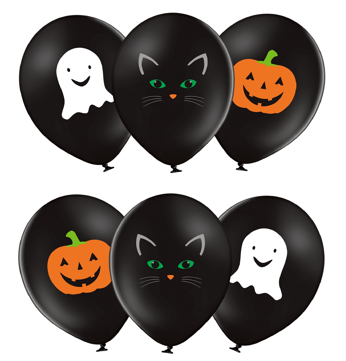Set 6 baloane Funny friends Halloween, 37 cm
