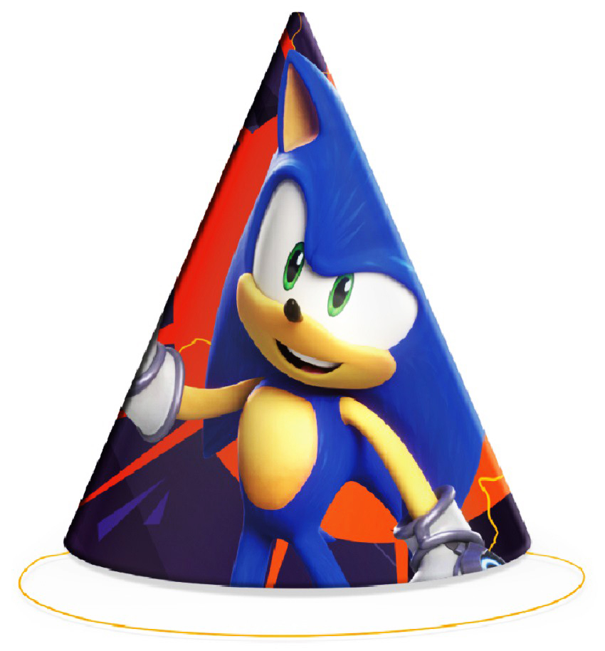 Set 6 coifuri Sonic Prime, 16 cm