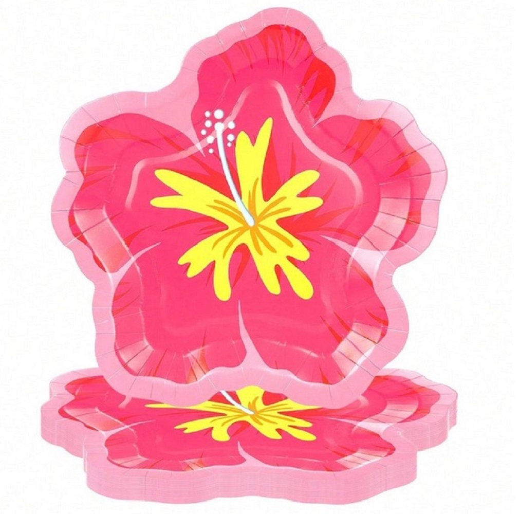 Set 6 farfurii Flori tropicale Summer party, 22 x 22 cm - imagine 4