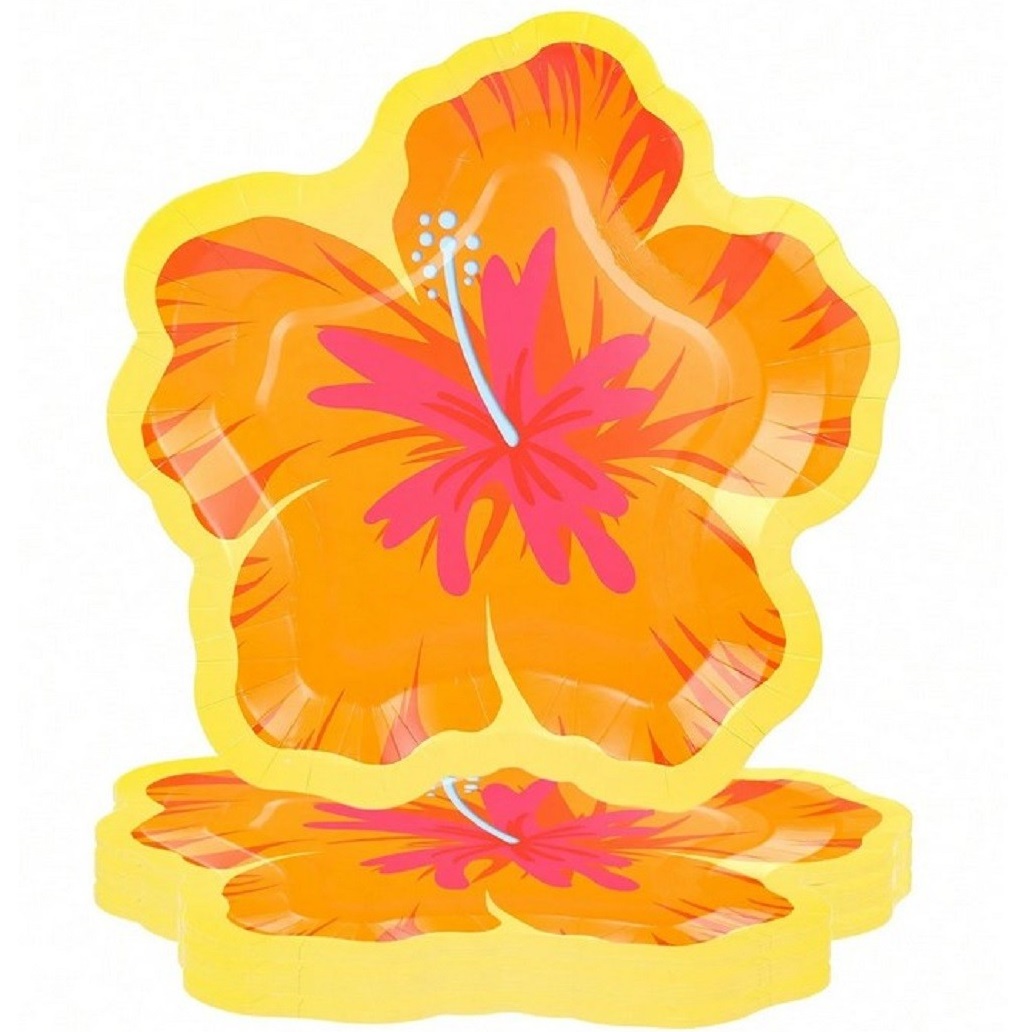 Set 6 farfurii Flori tropicale Summer party, 22 x 22 cm - imagine 3