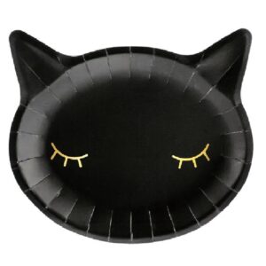 Set 6 farfurii Pisica neagra, 22 x 20 cm