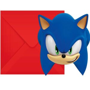 Set 6 Invitatii Petrecere Sonic