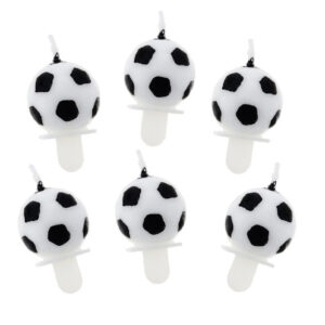 Set 6 lumanari tort - Mingi Fotbal