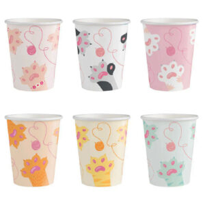 Set 6 Pahare cu Pisicute, 220 ml