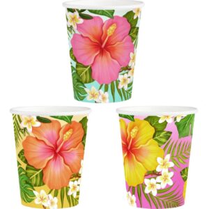 Set 6 pahare cu Flori tropicale (Hibiscus), 270 ml