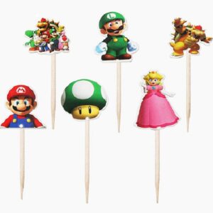 Set 6 scobitori Super Mario, 9 cm
