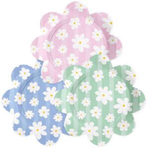 Set 8 farfurii cu Margarete albe, 23 cm
