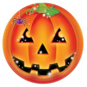 Set 8 farfurii, Dovleac Halloween, 23 cm