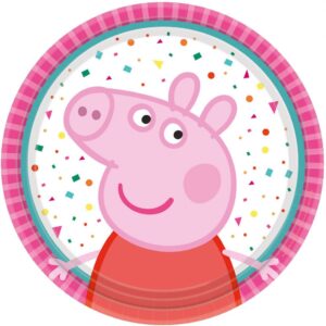 Set 8 farfurii desert, Peppa Pig, roz, 18 cm