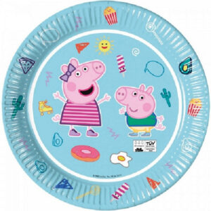 Set 8 farfurii Peppa Pig, bleu, 23 cm
