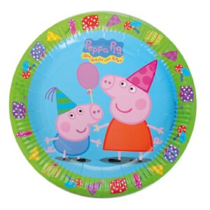 Set 8 farfurii George si Peppa Pig, 23 cm