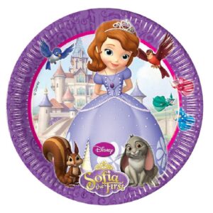 Set 8 farfurii Printesa Sofia Intai, 20 cm