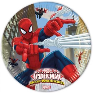 Set 8 farfurii, Ultimate Spiderman, 23 cm