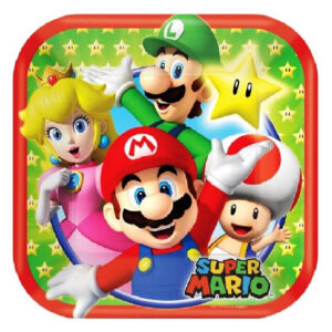 Set 8 farfurii Super Mario, 18 cm