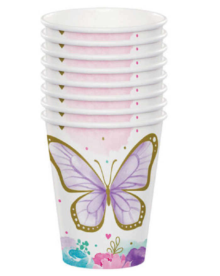 Set 8 pahare cu Fluturi, Pretty Butterfly, 266 ml - imagine 2