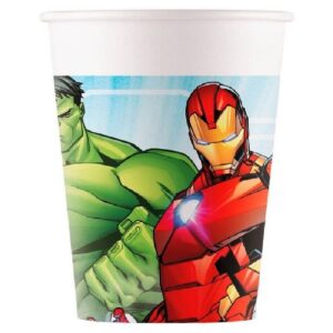 Set 8 pahare cu Supereroi Avengers, 200 ml