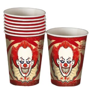Set 8 pahare Scarry Clown, 240 ml