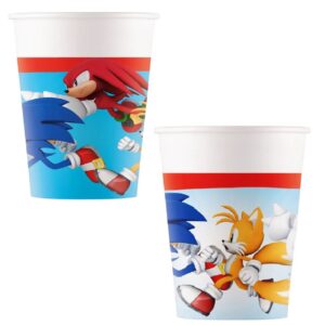 Set 8 pahare Sonic si prietenii, 200 ml