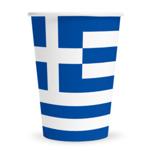 Set 8 pahare Steag Grecia, 210 ml