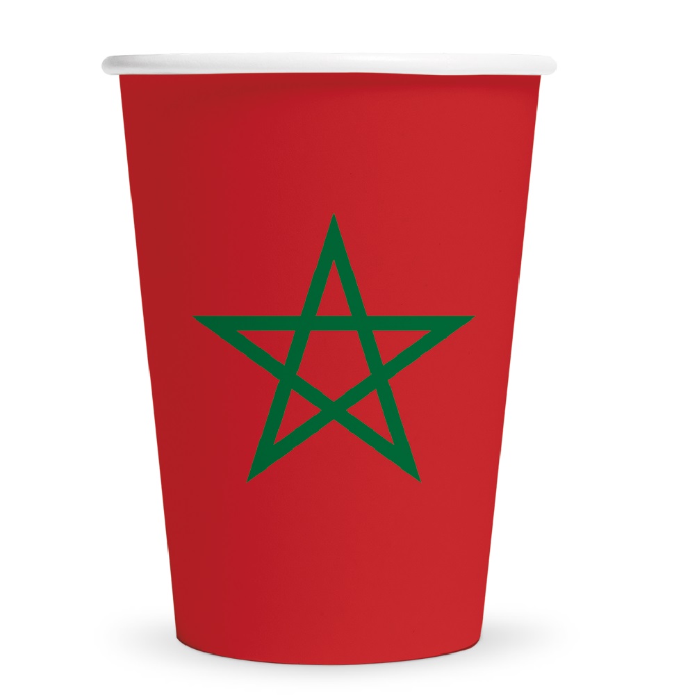 Set 8 pahare Steag Maroc, 210 ml