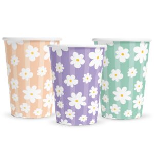 Set 8 pahare cu Margarete albe, 210 ml