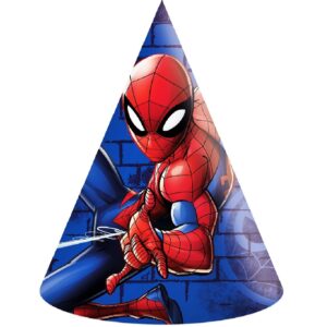 Set 6 Coifuri petrecere Spiderman, 16 cm
