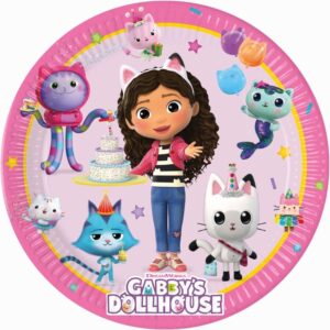 Set 8 farfurii Gabby's Dollhouse, 20 cm