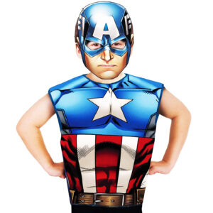 Set Captain America, tricou si masca, copii 3-7 ani (copie)