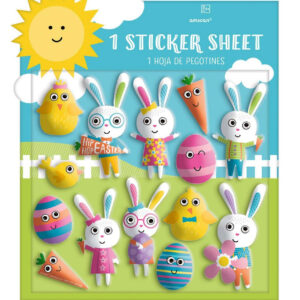 Set 14 stickere cu Iepurasi si Puisori