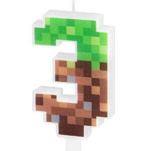 Lumanare tort Minecraft pixels, Cifra 3