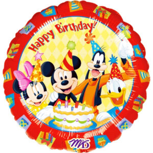 Balon folie, Mickey Mouse Happy Birthday, 43 cm