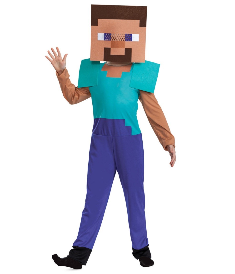 Costum Minecraft Steve, copii 5-9 ani