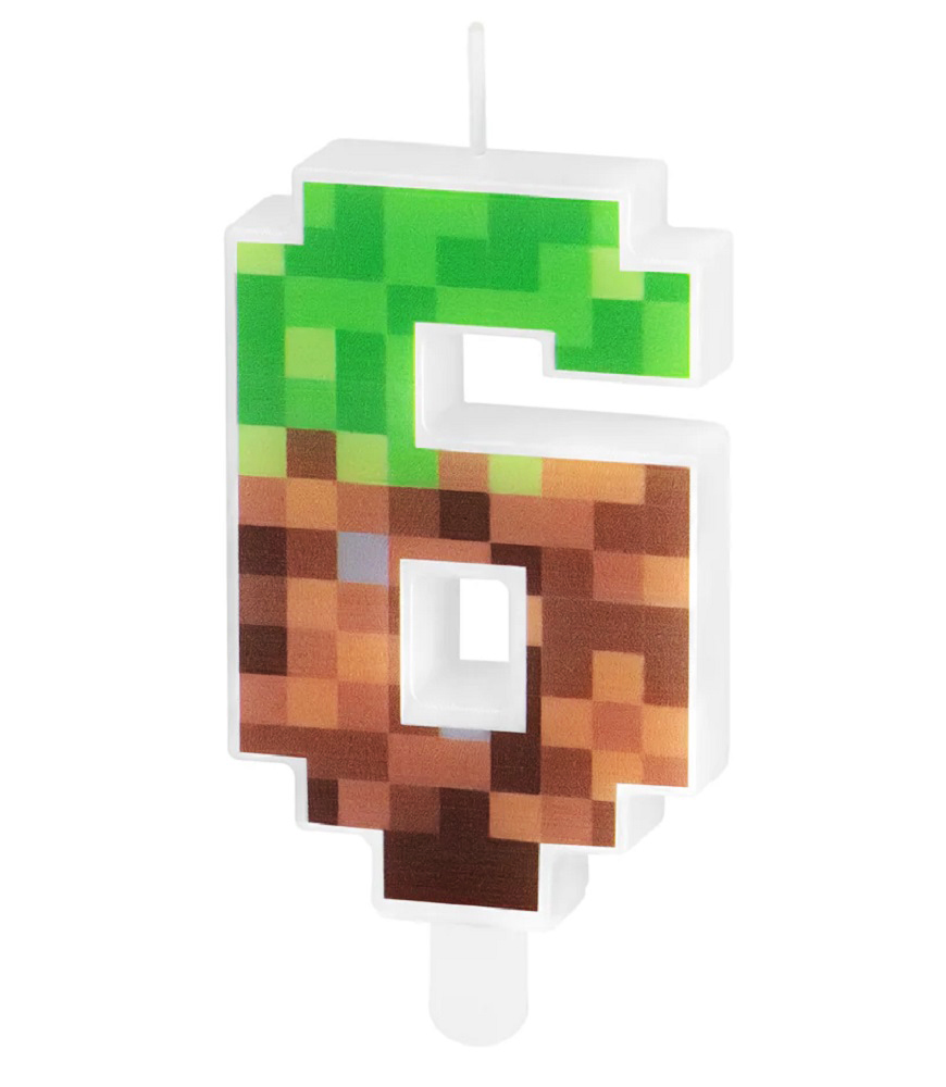 Lumanare tort Minecraft pixels, Cifra 6