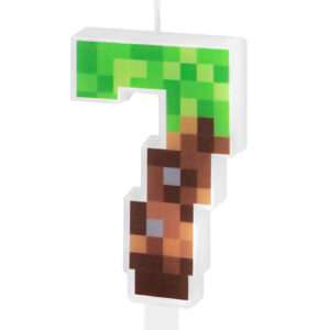 Lumanare tort Minecraft pixels, Cifra 7