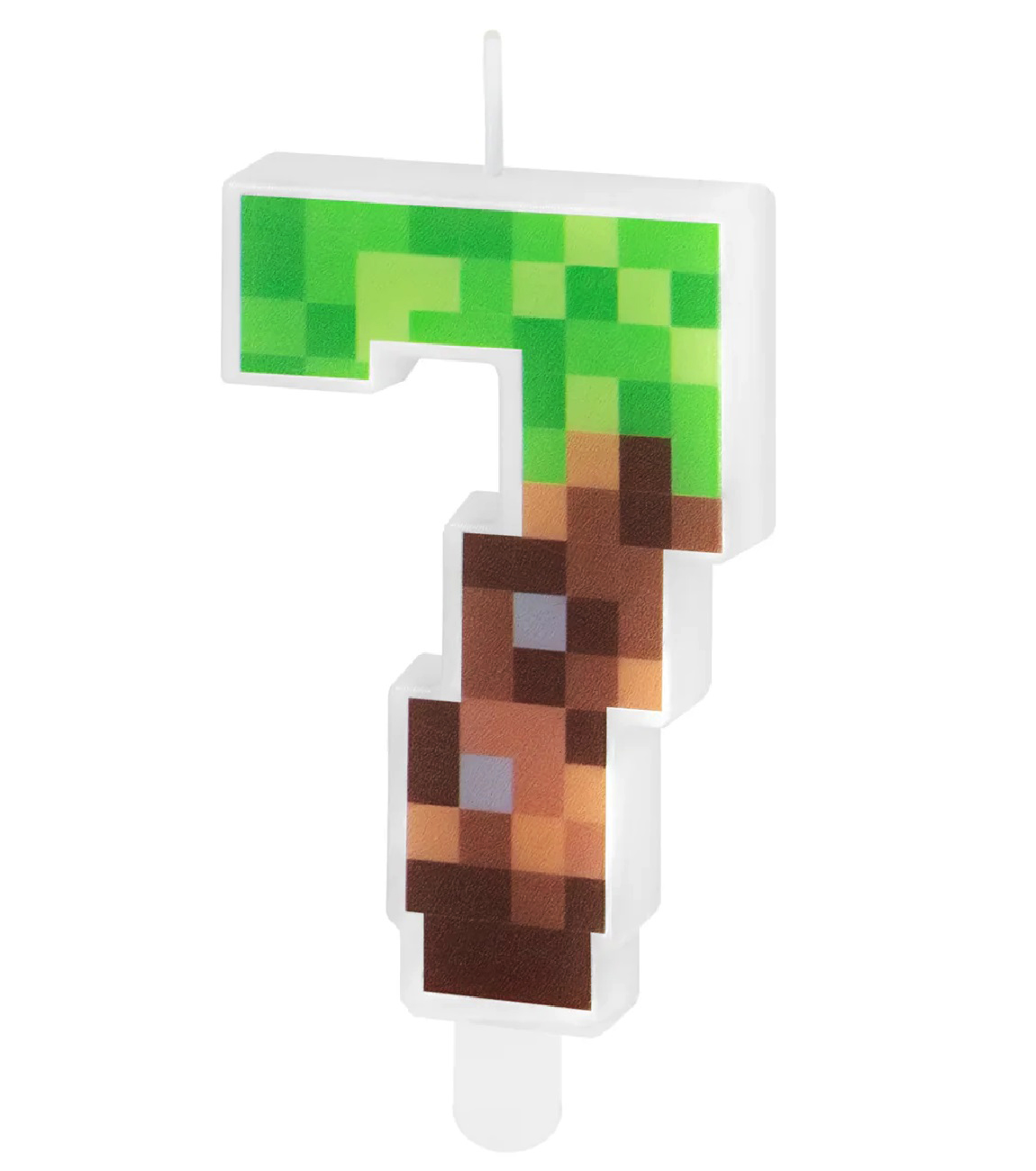 Lumanare tort Minecraft pixels, Cifra 7