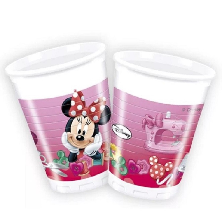 Set 8 pahare Minnie Mouse Dressmaker, 200 ml - imagine 2