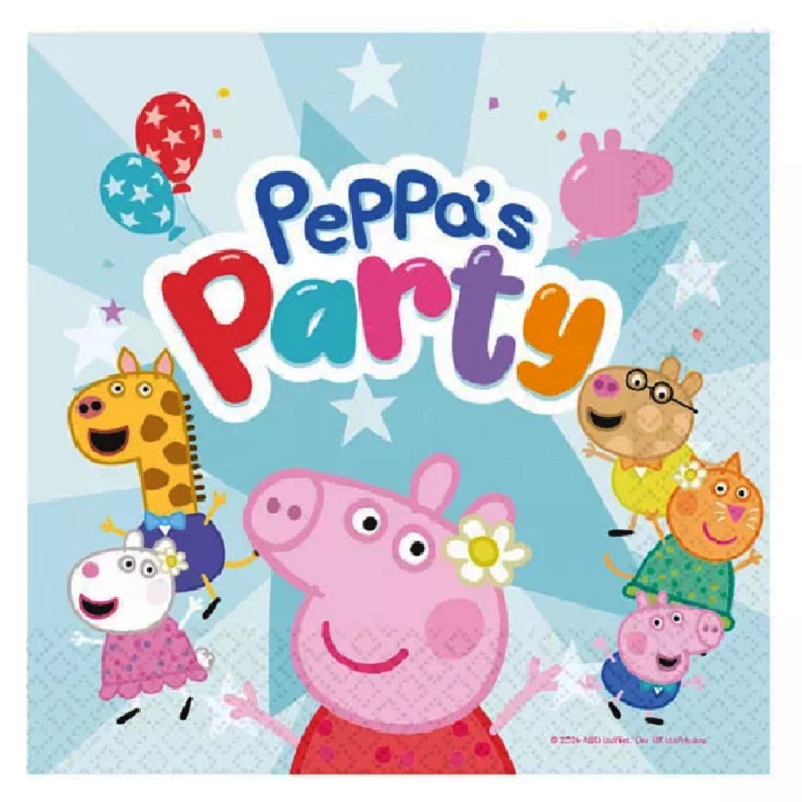 Set 16 servetele, Peppa Pig Celebration