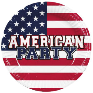 Set 10 farfurii American Party, 23 cm