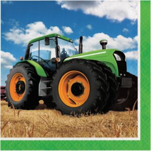 Set 16 servetele petrecere Tractor Time