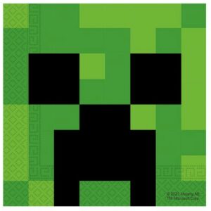 Set 20 servetele Creeper Minecraft, 33 x 33 cm