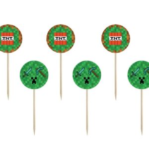 Set 6 Scobitori decorative Pixels, 7 cm
