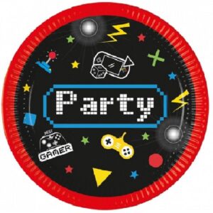 Set 8 farfurii Gaming Party, 22 cm